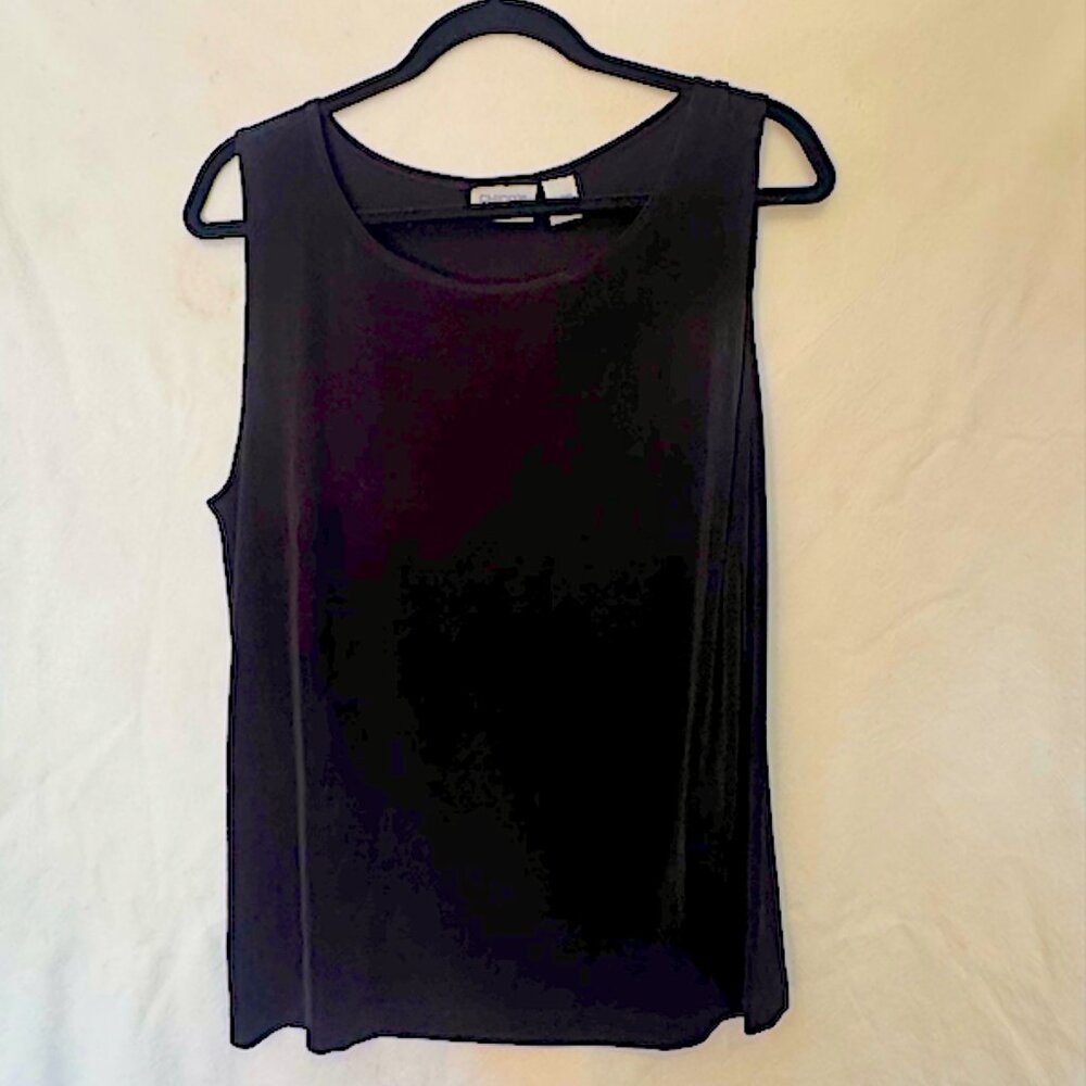 Chico's stretchy spandex black tank top XL/16 like new